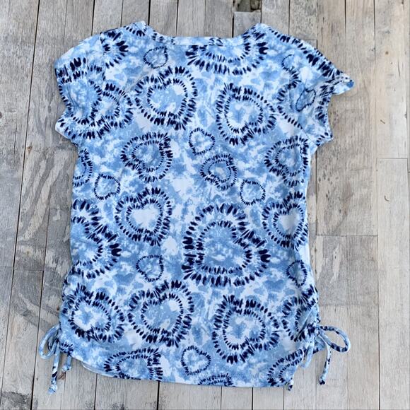 Girls TieDye Faith Blue Heart Top Size 6 - Picture 3 of 5